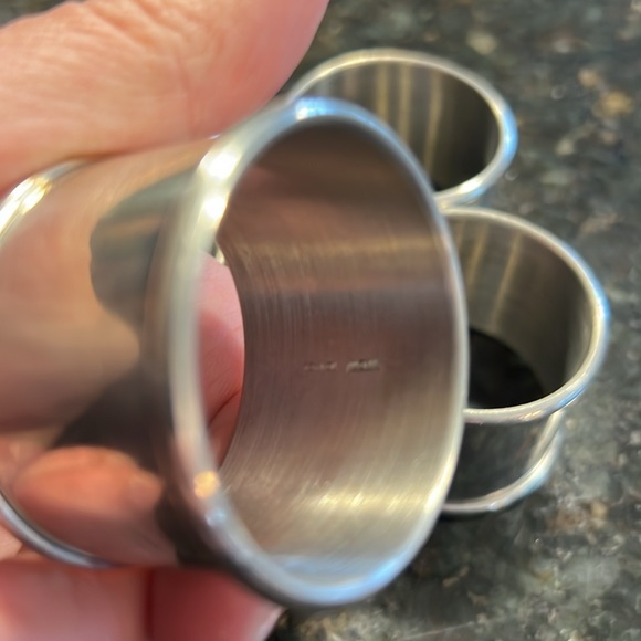 Stieff pewter napkin rings - set of 4 - Picture 2 of 6